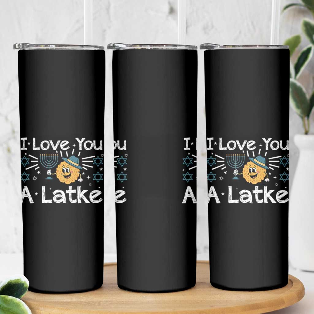 I Love You A Latke Skinny Tumbler Funny Hanukkah Gift For Latke Lover - Wonder Print Shop