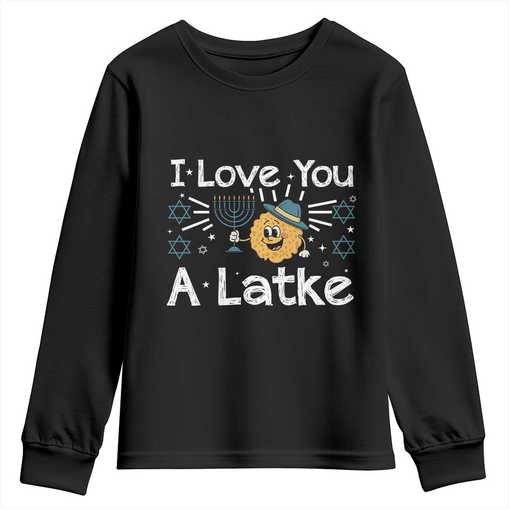 I Love You A Latke Youth Sweatshirt Funny Hanukkah Gift For Latke Lover - Wonder Print Shop