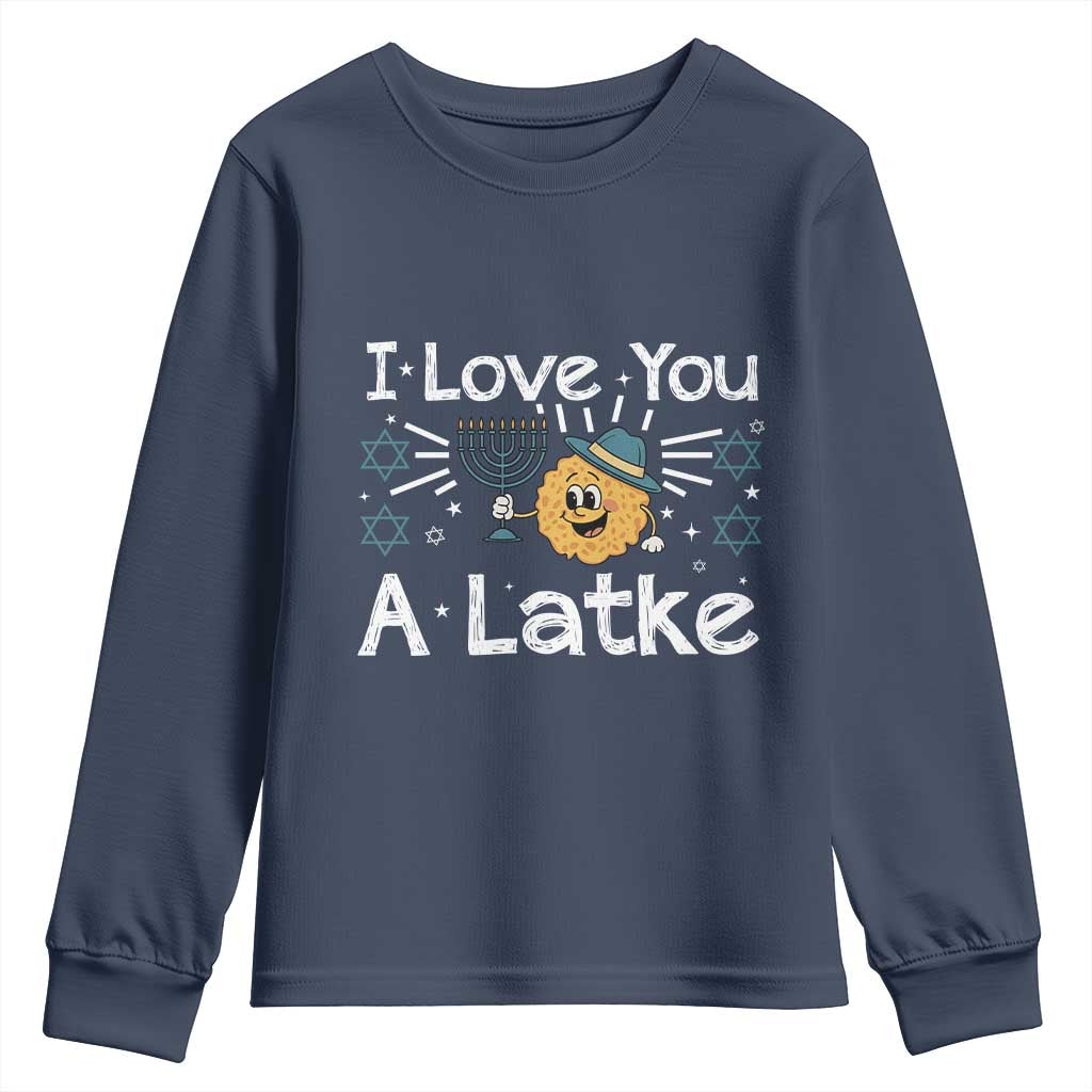 I Love You A Latke Youth Sweatshirt Funny Hanukkah Gift For Latke Lover - Wonder Print Shop