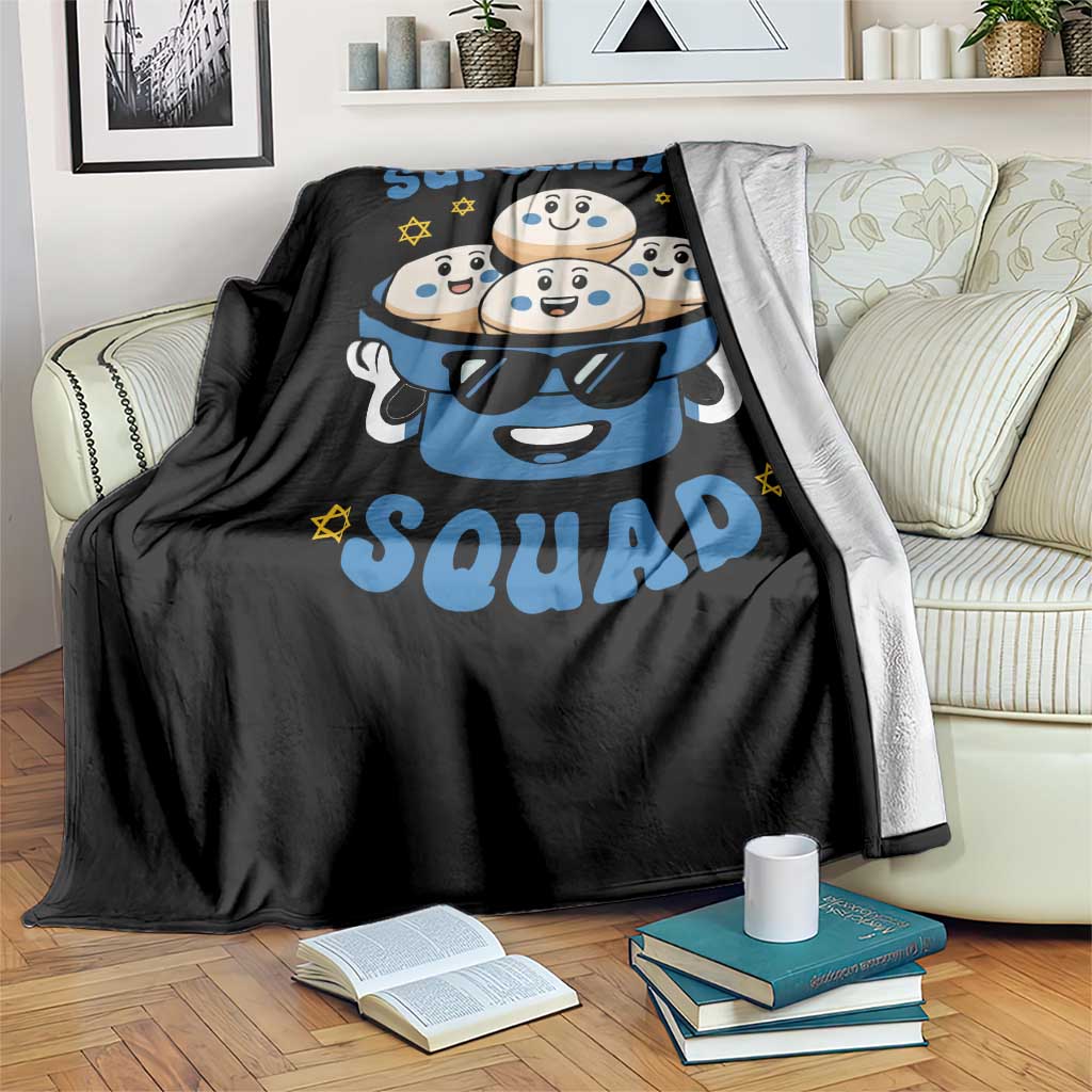 Hanukkah Sufganiyot Squad Throw Blanket Funny Jelly Donut Jewish Gift - Wonder Print Shop