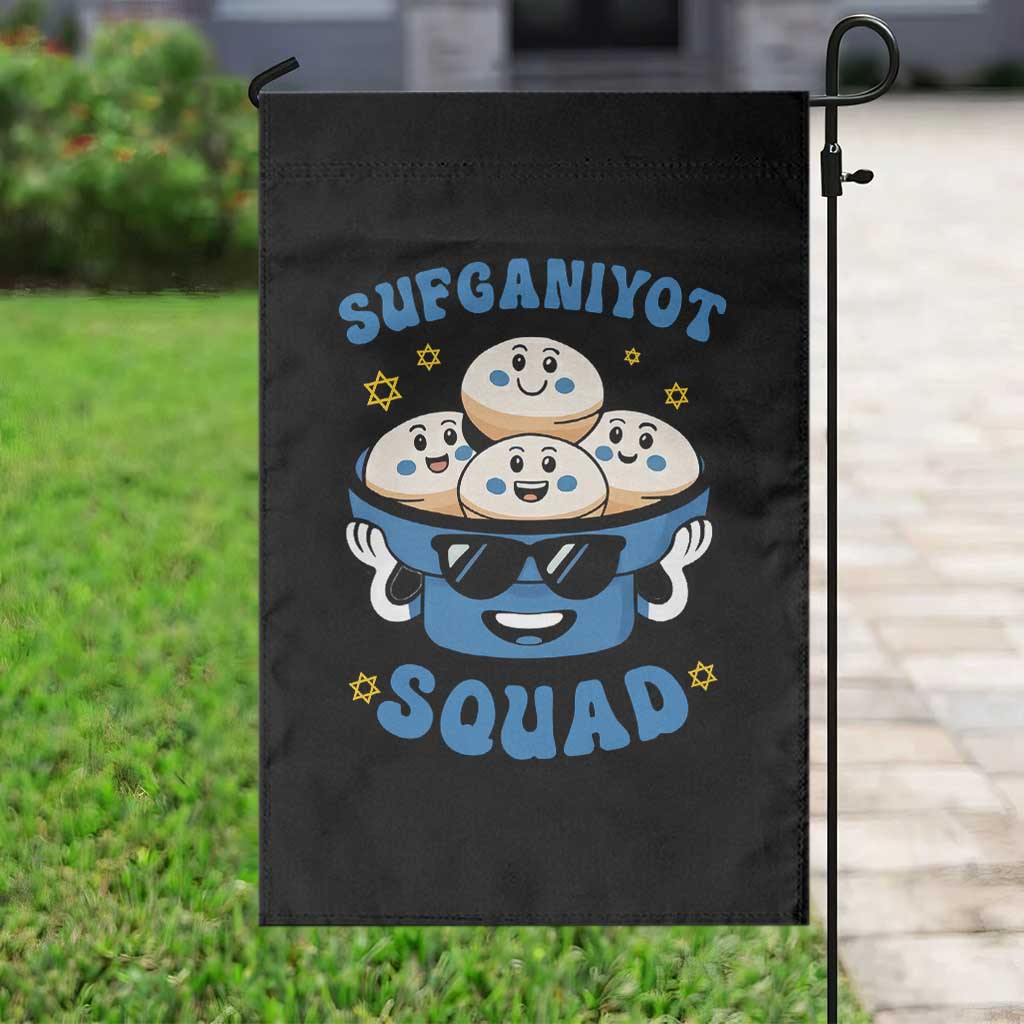Hanukkah Sufganiyot Squad Garden Flag Funny Jelly Donut Jewish Gift - Wonder Print Shop
