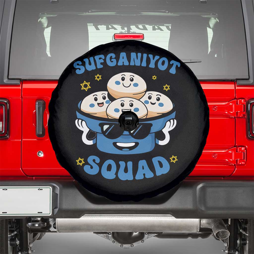 Hanukkah Sufganiyot Squad Spare Tire Cover Funny Jelly Donut Jewish Gift - Wonder Print Shop