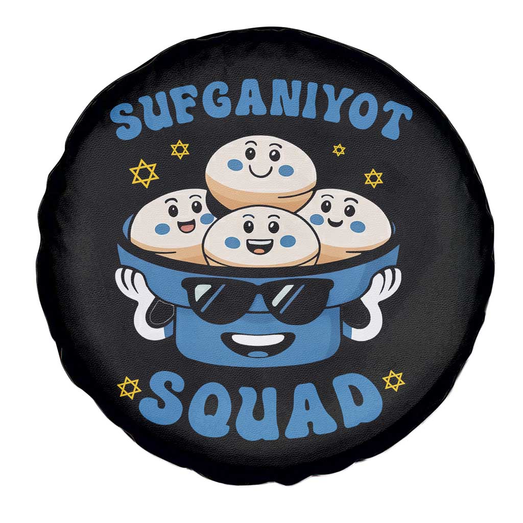 Hanukkah Sufganiyot Squad Spare Tire Cover Funny Jelly Donut Jewish Gift - Wonder Print Shop