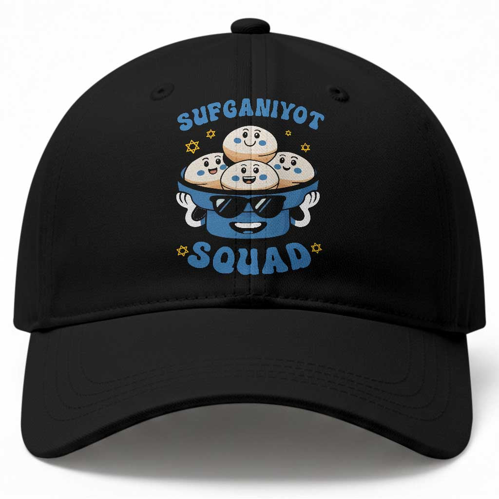 Hanukkah Sufganiyot Squad Baseball Cap Funny Jelly Donut Jewish Gift