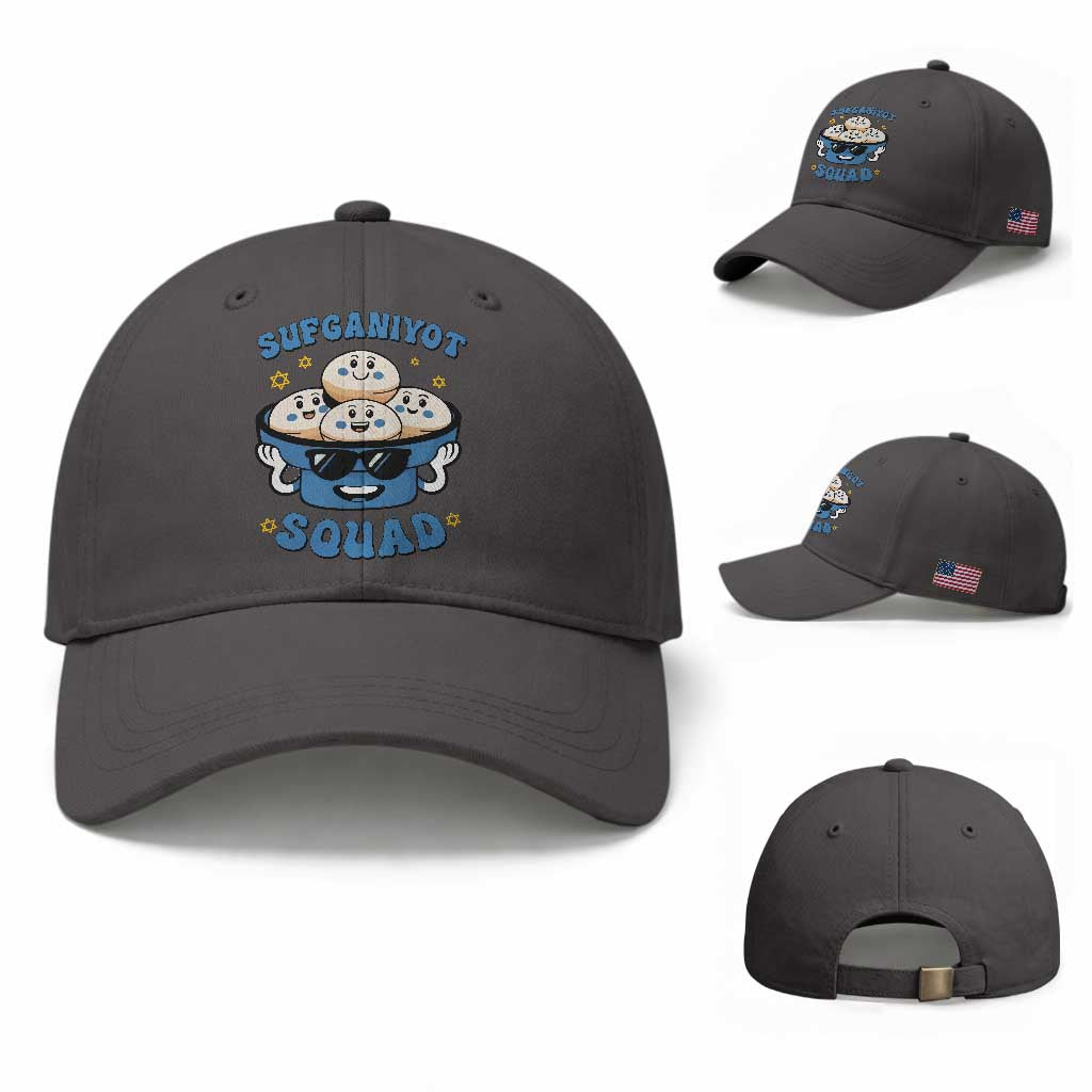 Hanukkah Sufganiyot Squad Baseball Cap Funny Jelly Donut Jewish Gift