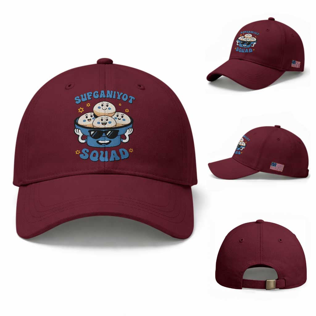 Hanukkah Sufganiyot Squad Baseball Cap Funny Jelly Donut Jewish Gift