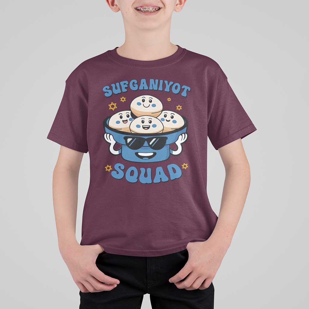 Hanukkah Sufganiyot Squad T Shirt For Kid Funny Jelly Donut Jewish Gift - Wonder Print Shop