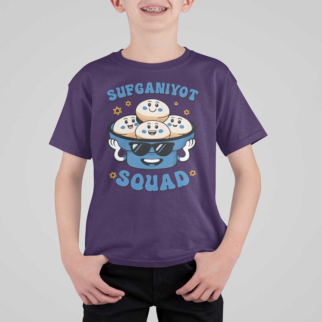 Hanukkah Sufganiyot Squad T Shirt For Kid Funny Jelly Donut Jewish Gift - Wonder Print Shop