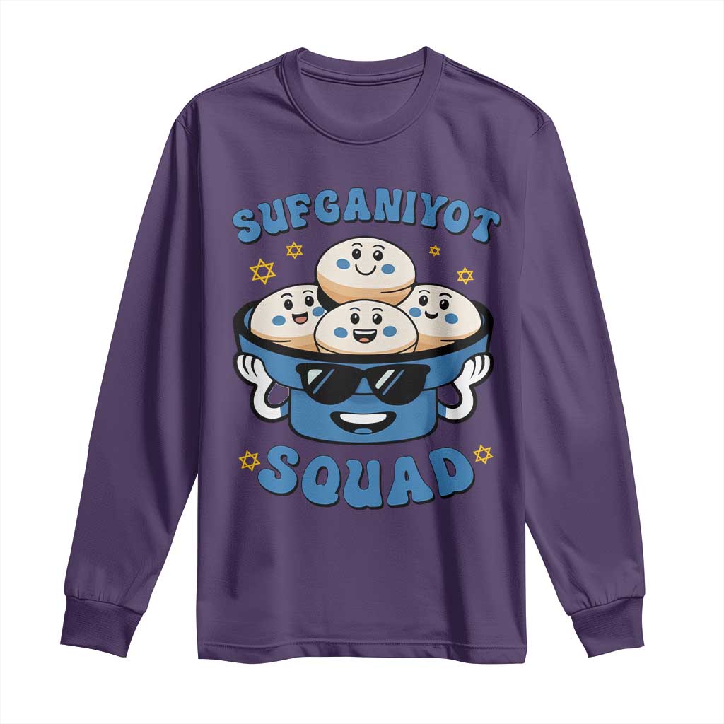Hanukkah Sufganiyot Squad Long Sleeve Shirt Funny Jelly Donut Jewish Gift - Wonder Print Shop