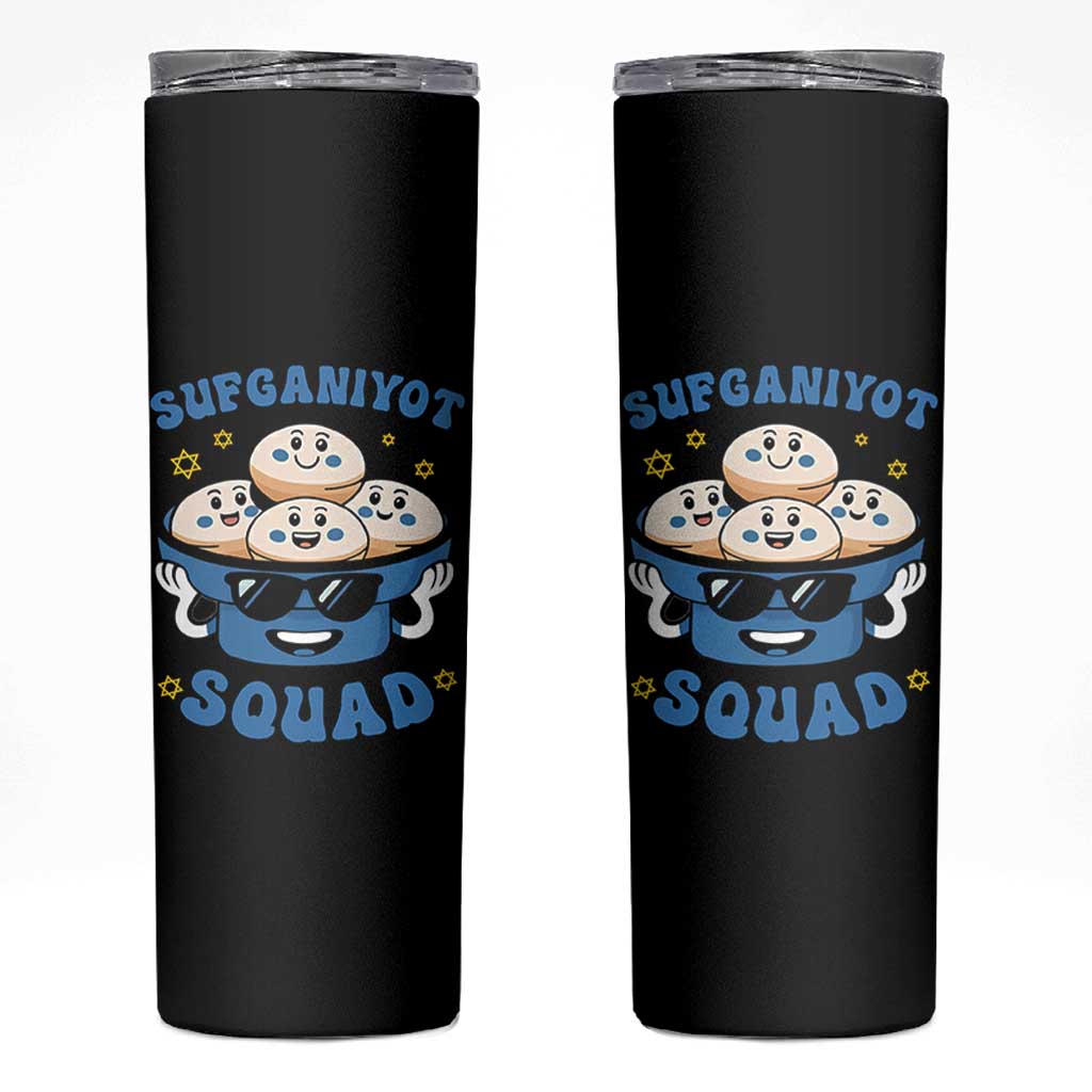 Hanukkah Sufganiyot Squad Skinny Tumbler Funny Jelly Donut Jewish Gift - Wonder Print Shop