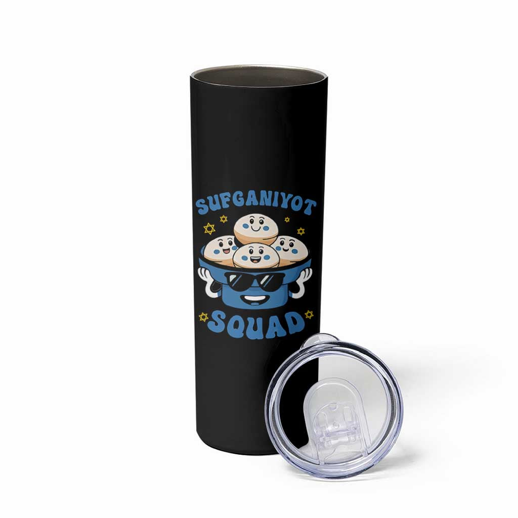 Hanukkah Sufganiyot Squad Skinny Tumbler Funny Jelly Donut Jewish Gift - Wonder Print Shop