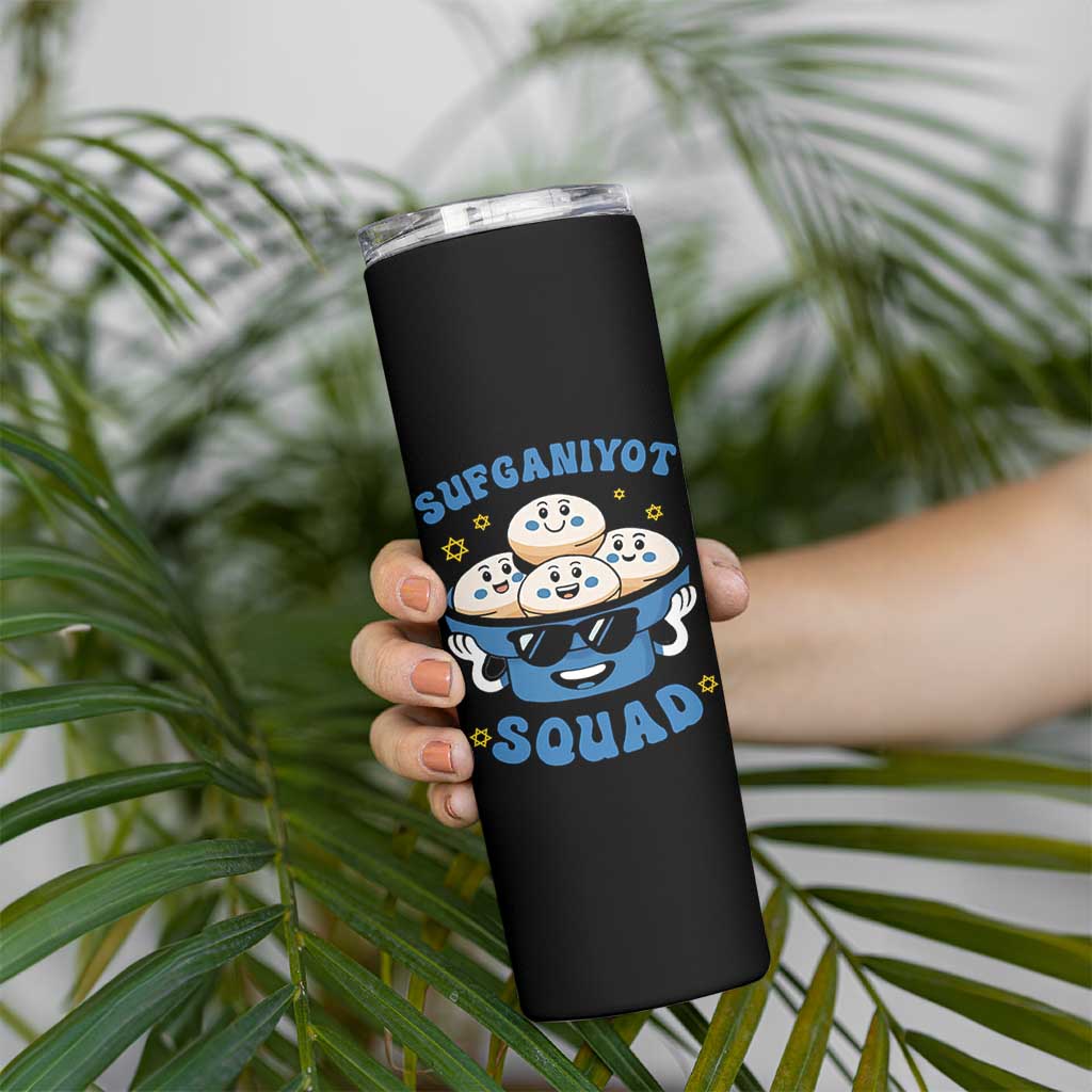 Hanukkah Sufganiyot Squad Skinny Tumbler Funny Jelly Donut Jewish Gift - Wonder Print Shop