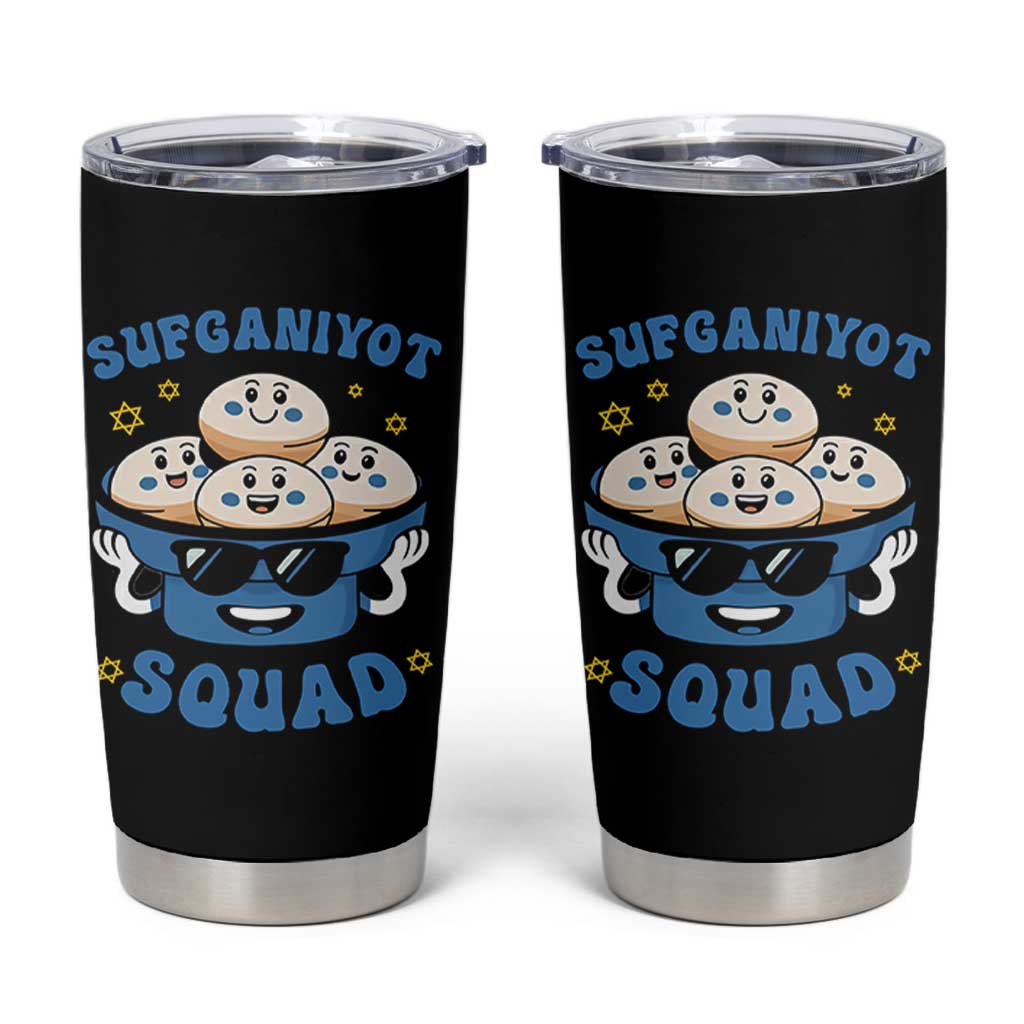 Hanukkah Sufganiyot Squad Tumbler Cup Funny Jelly Donut Jewish Gift - Wonder Print Shop
