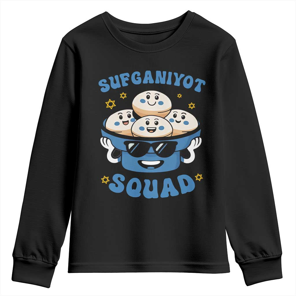 Hanukkah Sufganiyot Squad Youth Sweatshirt Funny Jelly Donut Jewish Gift - Wonder Print Shop
