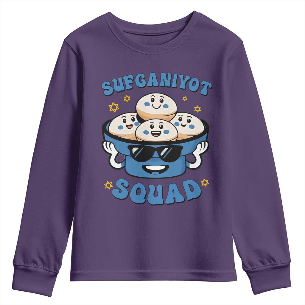 Hanukkah Sufganiyot Squad Youth Sweatshirt Funny Jelly Donut Jewish Gift - Wonder Print Shop