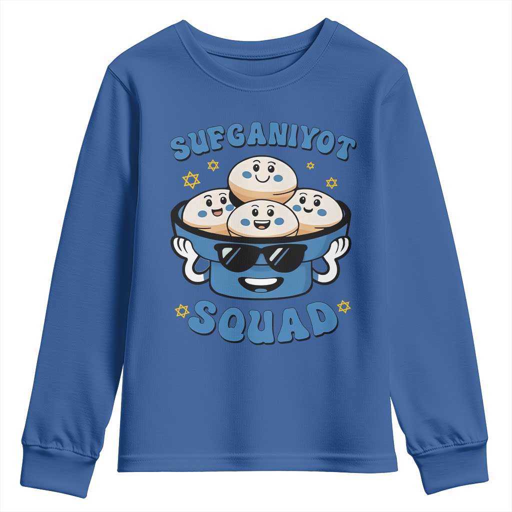 Hanukkah Sufganiyot Squad Youth Sweatshirt Funny Jelly Donut Jewish Gift - Wonder Print Shop