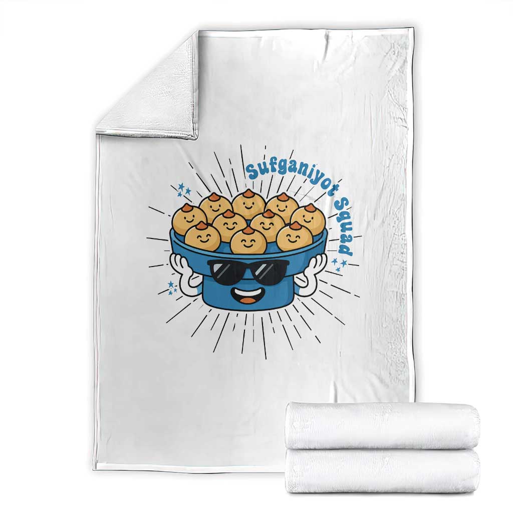 Funny Hanukkah Sufganiyah Jelly Donut Squad Gift Throw Blanket - Wonder Print Shop