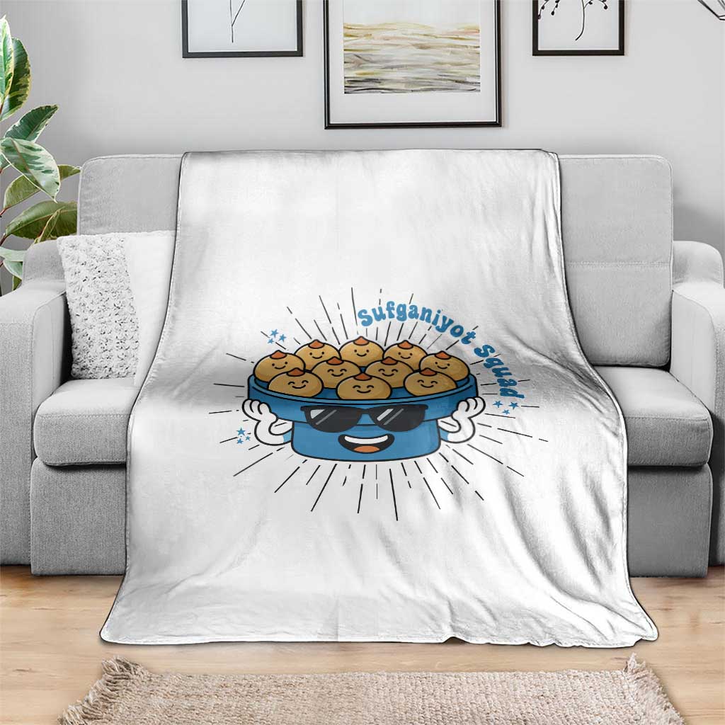 Funny Hanukkah Sufganiyah Jelly Donut Squad Gift Throw Blanket - Wonder Print Shop