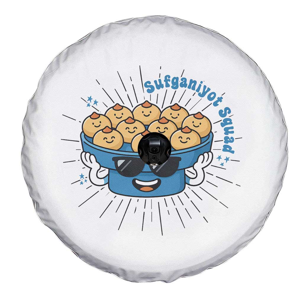 Funny Hanukkah Sufganiyah Jelly Donut Squad Gift Spare Tire Cover - Wonder Print Shop