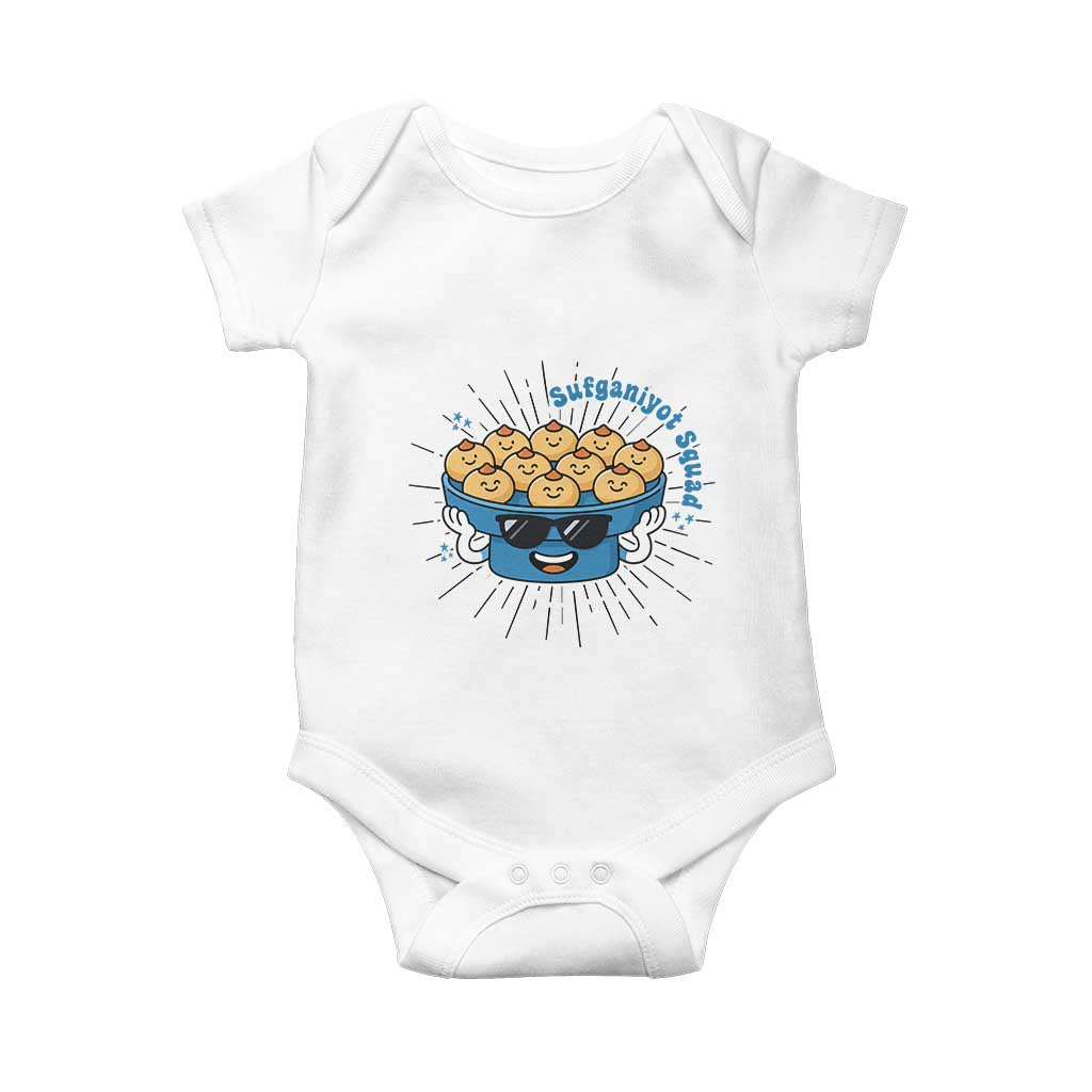 Funny Hanukkah Sufganiyah Jelly Donut Squad Gift Baby Onesie - Wonder Print Shop