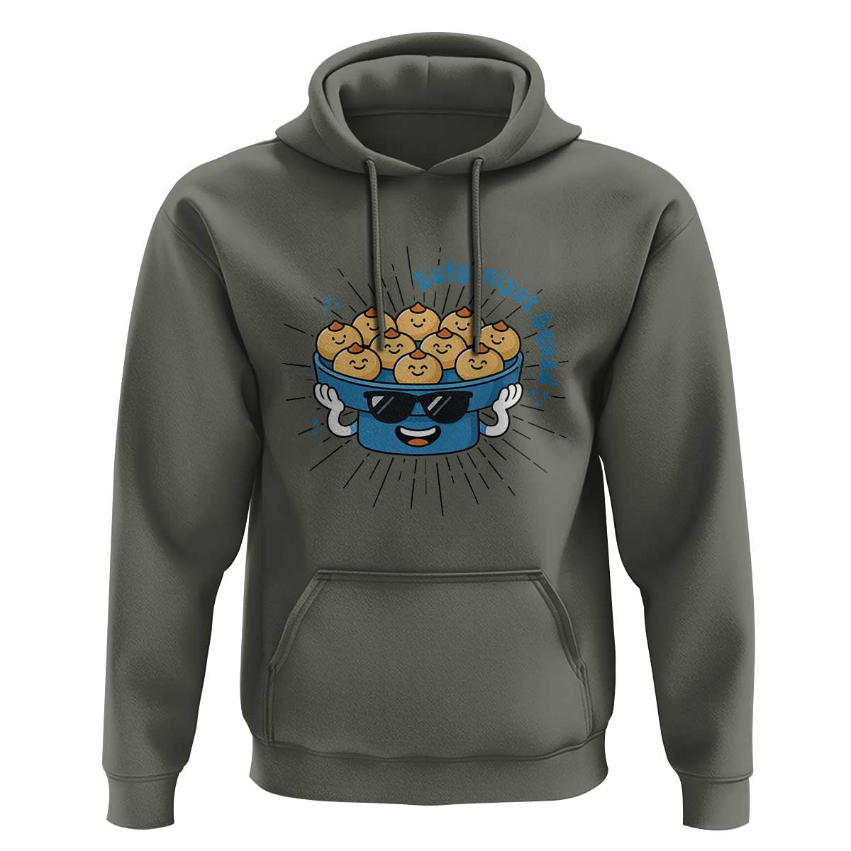 Funny Hanukkah Sufganiyah Jelly Donut Squad Gift Hoodie - Wonder Print Shop