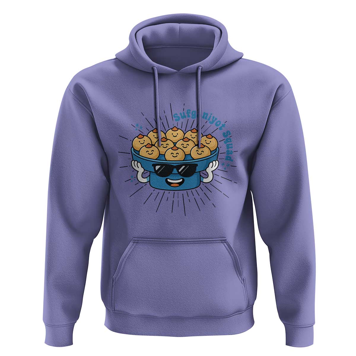 Funny Hanukkah Sufganiyah Jelly Donut Squad Gift Hoodie - Wonder Print Shop