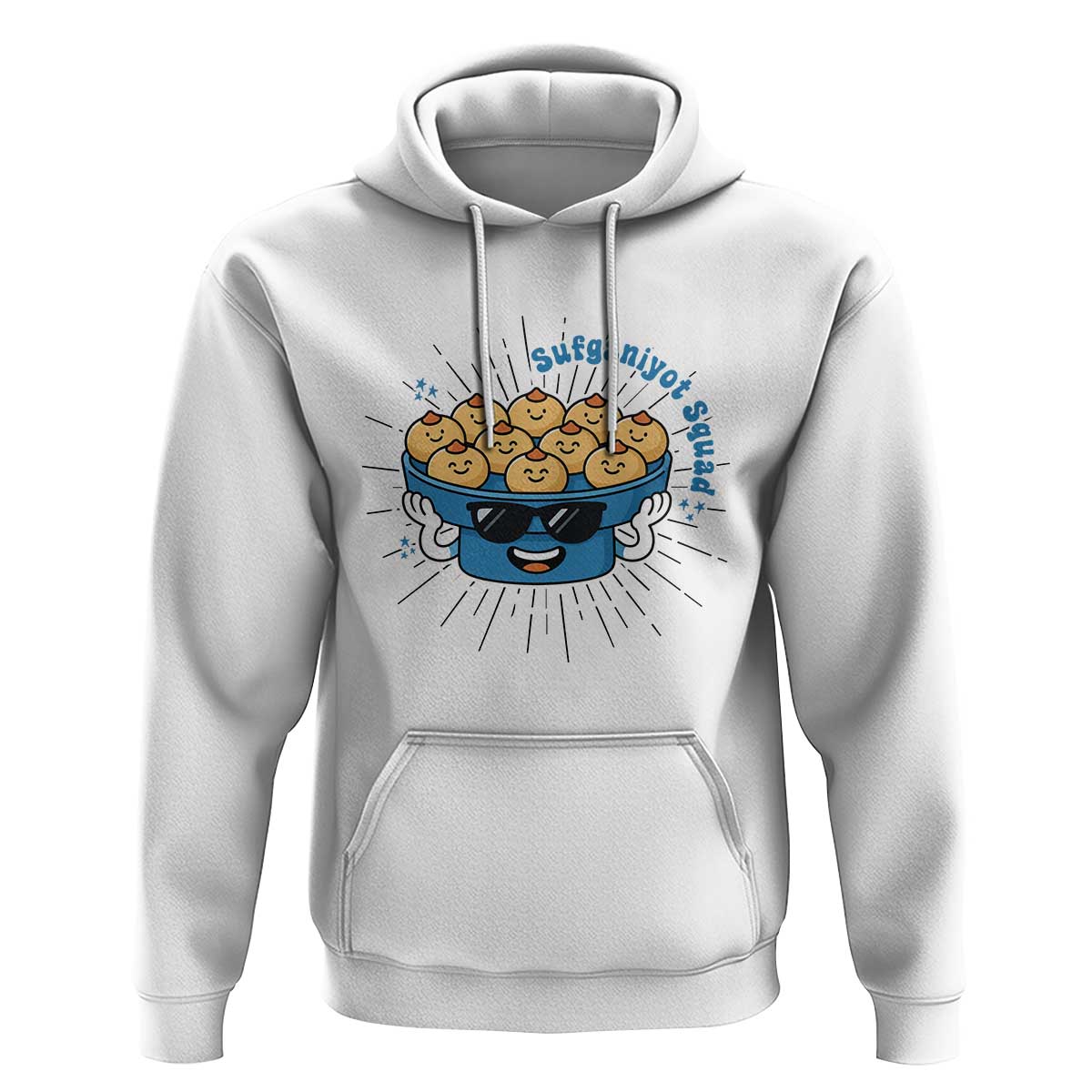 Funny Hanukkah Sufganiyah Jelly Donut Squad Gift Hoodie - Wonder Print Shop