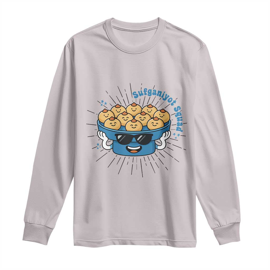 Funny Hanukkah Sufganiyah Jelly Donut Squad Gift Long Sleeve Shirt - Wonder Print Shop