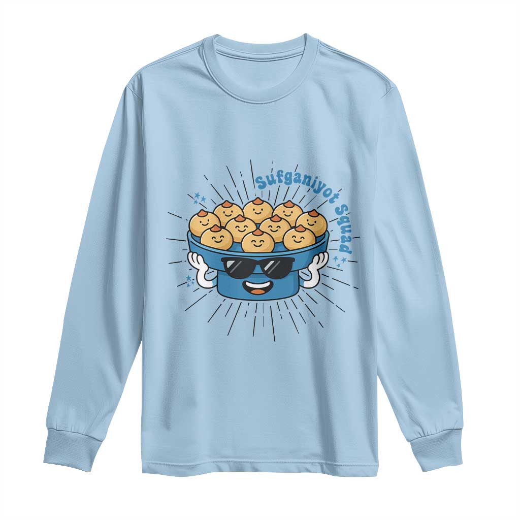 Funny Hanukkah Sufganiyah Jelly Donut Squad Gift Long Sleeve Shirt - Wonder Print Shop