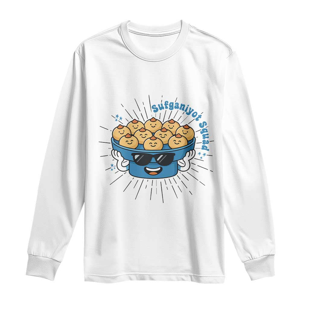 Funny Hanukkah Sufganiyah Jelly Donut Squad Gift Long Sleeve Shirt - Wonder Print Shop