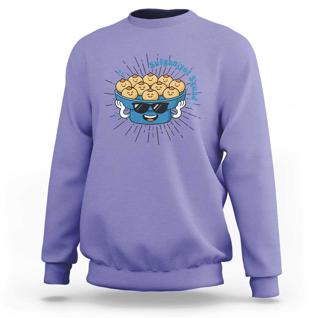 Funny Hanukkah Sufganiyah Jelly Donut Squad Gift Sweatshirt - Wonder Print Shop