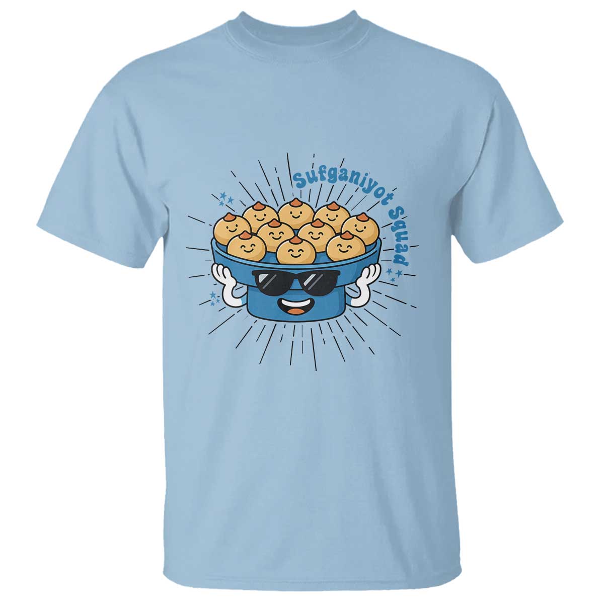 Funny Hanukkah Sufganiyah Jelly Donut Squad Gift T Shirt - Wonder Print Shop