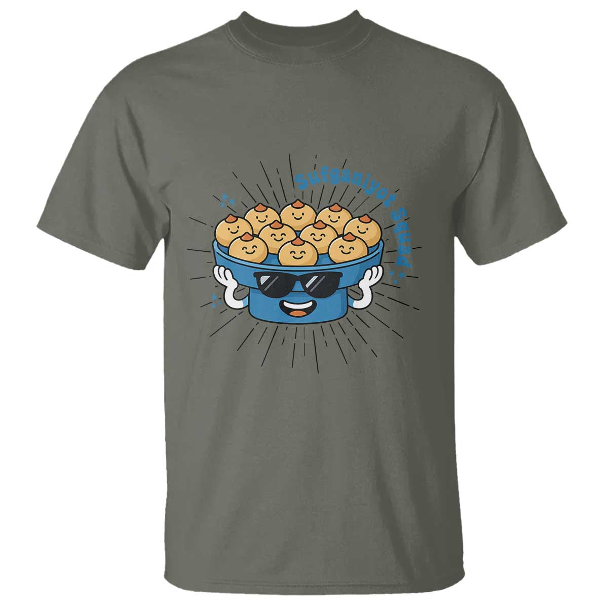 Funny Hanukkah Sufganiyah Jelly Donut Squad Gift T Shirt - Wonder Print Shop
