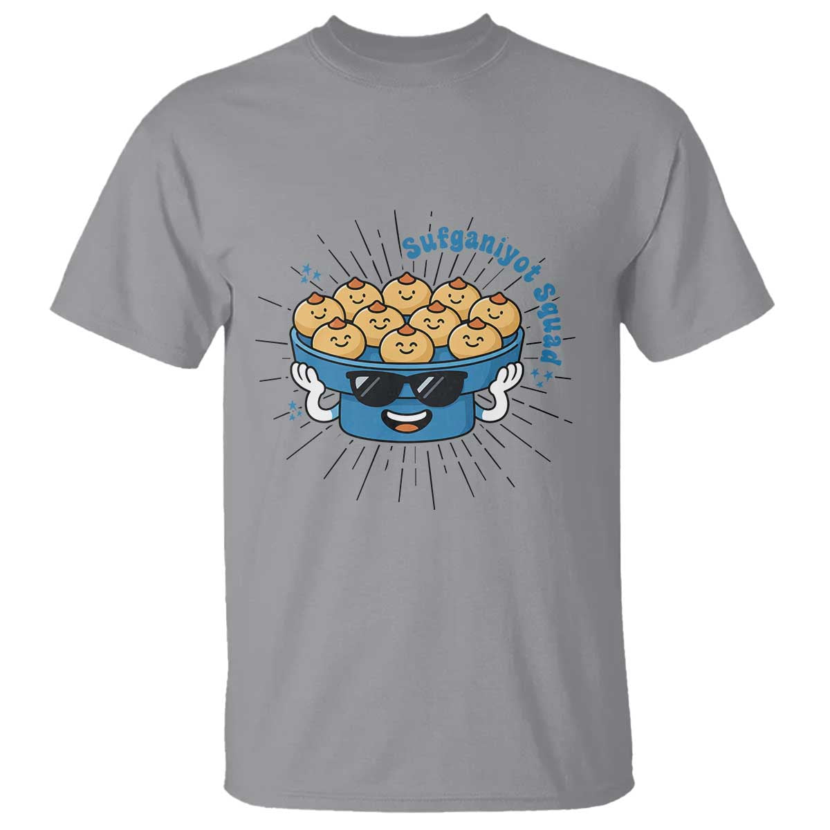 Funny Hanukkah Sufganiyah Jelly Donut Squad Gift T Shirt - Wonder Print Shop