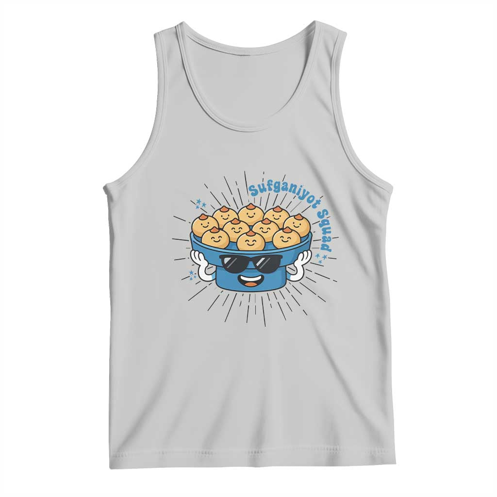 Funny Hanukkah Sufganiyah Jelly Donut Squad Gift Tank Top - Wonder Print Shop