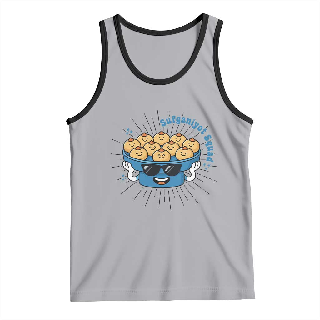 Funny Hanukkah Sufganiyah Jelly Donut Squad Gift Tank Top - Wonder Print Shop