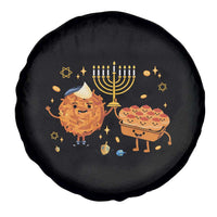 Hanukkah Sufganiyah And Latke Lifting Menorah Spare Tire Cover Funny Holiday Gift - Wonder Print Shop