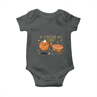 Hanukkah Sufganiyah And Latke Lifting Menorah Baby Onesie Funny Holiday Gift - Wonder Print Shop