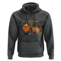 Hanukkah Sufganiyah And Latke Lifting Menorah Hoodie Funny Holiday Gift - Wonder Print Shop