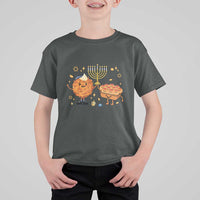 Hanukkah Sufganiyah And Latke Lifting Menorah T Shirt For Kid Funny Holiday Gift - Wonder Print Shop