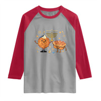 Hanukkah Sufganiyah And Latke Lifting Menorah Raglan Shirt Funny Holiday Gift - Wonder Print Shop