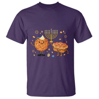 Hanukkah Sufganiyah And Latke Lifting Menorah T Shirt Funny Holiday Gift - Wonder Print Shop