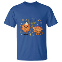Hanukkah Sufganiyah And Latke Lifting Menorah T Shirt Funny Holiday Gift - Wonder Print Shop