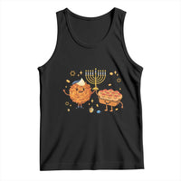 Hanukkah Sufganiyah And Latke Lifting Menorah Tank Top Funny Holiday Gift - Wonder Print Shop