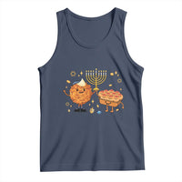 Hanukkah Sufganiyah And Latke Lifting Menorah Tank Top Funny Holiday Gift - Wonder Print Shop