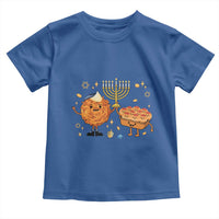 Hanukkah Sufganiyah And Latke Lifting Menorah Toddler T Shirt Funny Holiday Gift - Wonder Print Shop