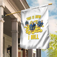 Funny Hanukkah Dreidel Garden Flag This Is How I Roll Gift - Wonder Print Shop