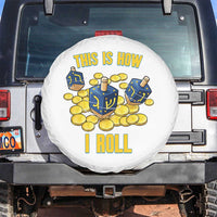 Funny Hanukkah Dreidel Spare Tire Cover This Is How I Roll Gift - Wonder Print Shop