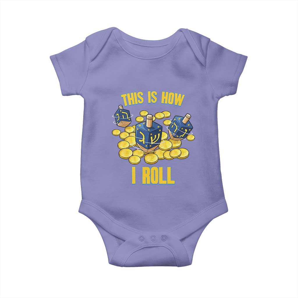 Funny Hanukkah Dreidel Baby Onesie This Is How I Roll Gift - Wonder Print Shop