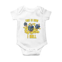 Funny Hanukkah Dreidel Baby Onesie This Is How I Roll Gift - Wonder Print Shop